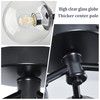 Bagood 3 Light Modern Black Semi Flush Mount Ceiling Light