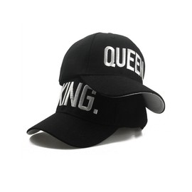 King Queen Hats Matching Snapbacks Hip Hop Hats Couples Snapback Caps Adjustable Black