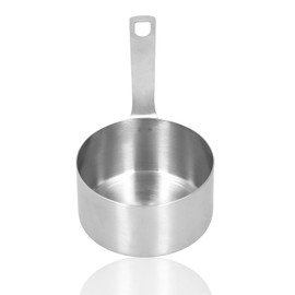 Stainless Steel Measuring Cup Square Handle Measuring Spoon with Scale Multifunctional Measuring Cup High-End Portable Kitchen Measuring Tool(1/2 Cup)