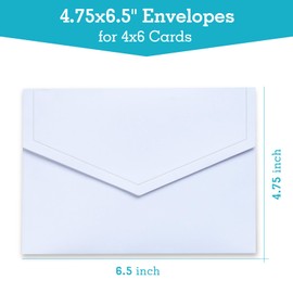 4x6 Envelopes Self Seal 50 Pack 4x6 Envelopes for Cards White Envelopes A4 Envelopes for Invitations,Wedding,Greeting Cards
