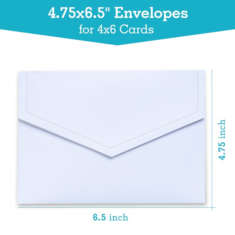 4x6 Envelopes Self Seal 50 Pack 4x6 Envelopes for Cards