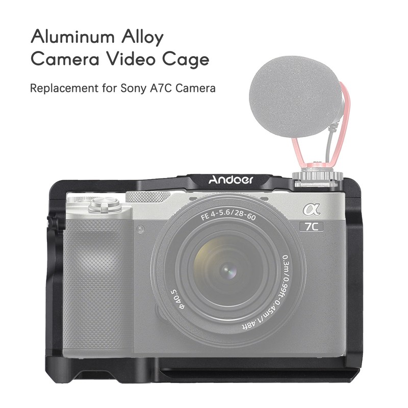Andoer Camera Cage Aluminum Alloy Camera Video Cage with Cold