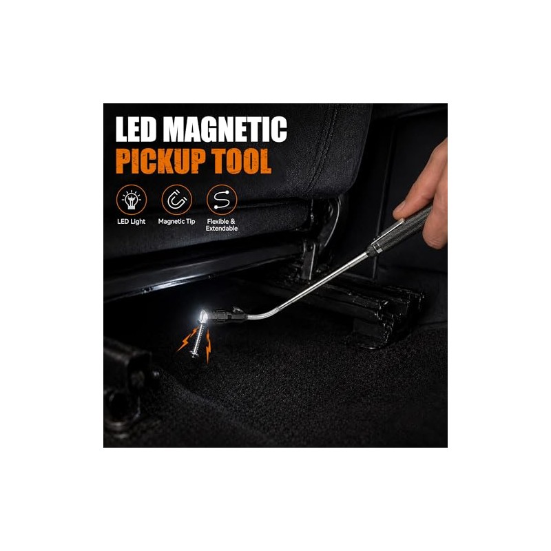 Tool Kit for Home, Basic Tool Set with Magnetic Pickup