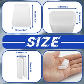 Waziaqoc 20Pcs Sink Rack Feet with 20Pcs Bumpers, Kitchen Sink Wire Replacement Feet for Sink Grid Sink Wire Protective Rack Feet, White