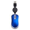 Veumoie 3-Pack Wired Optical Mouse, USB, Blue, Portable, Retractable Cord,