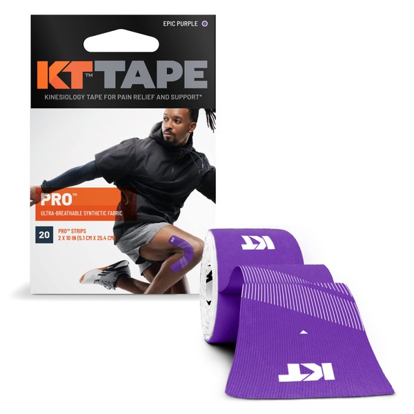 KT Tape, Pro Synthetic Kinesiology Athletic Tape, 20 Count, 10”