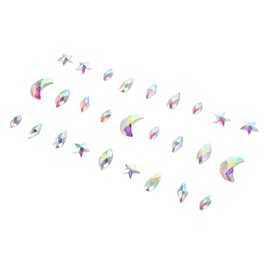 TOVINANNA 1 Set Rhinestone Face Stickers Sparkly Temporary Glitter Jewels for Festival Carnival Reusable Decoration for Women Easy Application Removal
