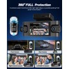 NHOPEEW 2K 4-Kanal-360°-Dashcam – 3-Zoll-Dashcam für Autos mit 4 Kameras,
