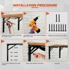 Ultrawall 24 inch Black Sturdy Folding Shelf Brackets, Heavy Duty