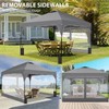 8x8FT 1-Button Push Pop Up Canopy Tent with 4 Clear