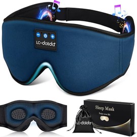 Auriculares para Dormir LC-dolida, Antifaz 3D con Bluetooth, Máscara Musical Inalámbrica, Altavoces Estéreo Ultra Delgados, Ideales para Dormidores de Lado