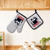 What?Funny Oven Mitts and Pot Holders Set,Silicone Non-Slip Insulated Oven