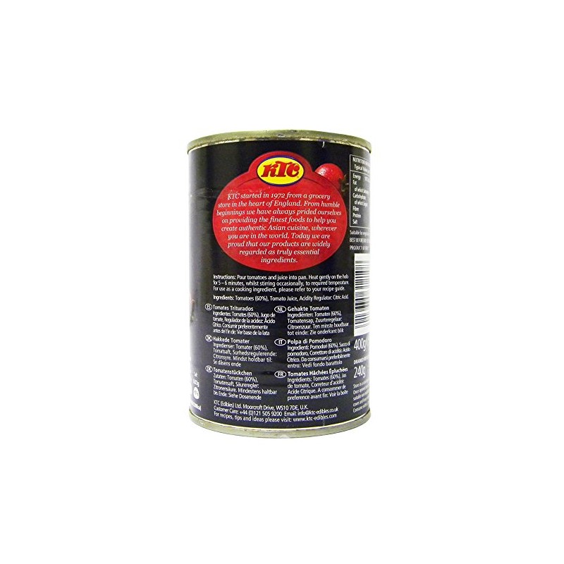 KTC - Chopped Tomatoes - 400g (Pack of 4)