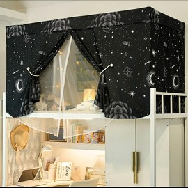 XGOPTS Bottom Bunk Bed Curtains Students Dormitory Bunk Bed Curtains Loft Bedroom Privacy Curtains Single Sleeper Blackout Cloth Bed Tent Curtain Shading Net Lightproof Bedding Spread Curtain Canopy