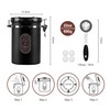 ROCKY&CHAO Coffee Canister Airtight Stainless Steel 1.8 L Coffee Beans