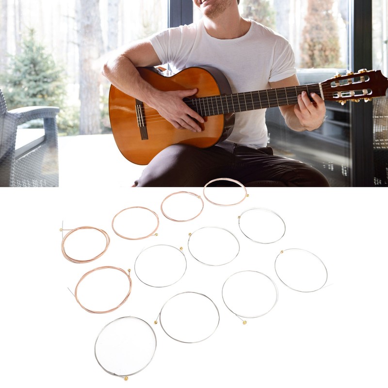 12 Pcs Acoustic Guitar Strings 12‑52 Gauge Phosphor Bronze PU