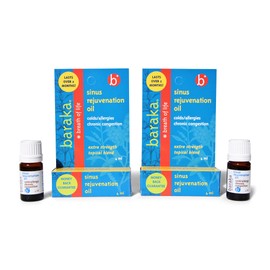 Baraka Sinus Rejuvenation Oil 4 ml (2 Pack) - 6 Organic Essential Oils