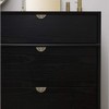 RZDEAL Solid Brass Edge Pulls for Cabinets Brushed Gold Leaf