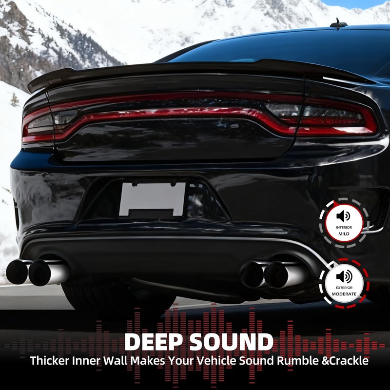 Dual Exhaust Tip 3 Inch Inlet 4" Dual Outlet 12"