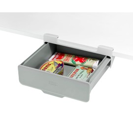 Joseph Joseph CupboardStore Under-Shelf Storage Drawer – Space-Saving Kitchen Organizer, Made from Recycled Plastic