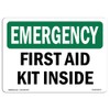 OSHA Emergency Sign - First Aid Kit Inside | Vinyl