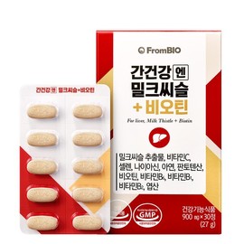 Frombio Liver Health Milk Thistle + Biotin 30 Tablets x 1 Box / 1 Month / 프롬바이오 간건강엔 밀크씨슬+비오틴 30정x1박스/1개월