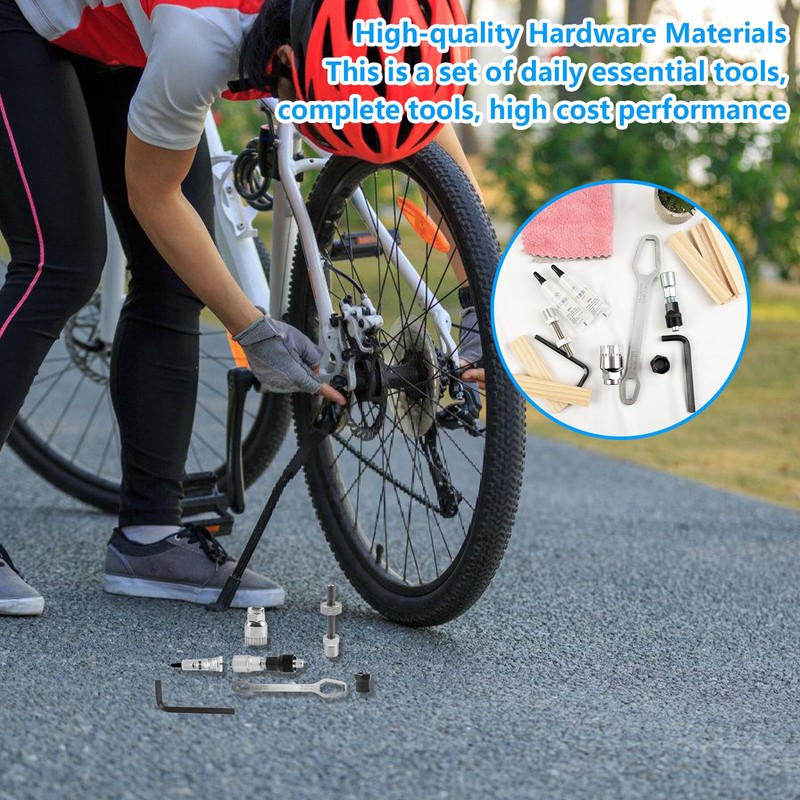 9 Piece Bicycle Crank Wrench Tool Set, Bicycle Crank Puller