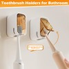 2 Pcs Toothbrush Holders for Bathroom【Upgrade Single Slot Design】 Toothbrush