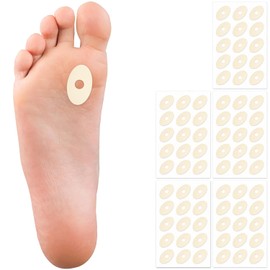 75 almohadillas para callos en dedos y pies, almohadillas de espuma suave autoadhesivas, forma ovalada para la planta del pie, reducen la fricción y el dolor, impermeables, B