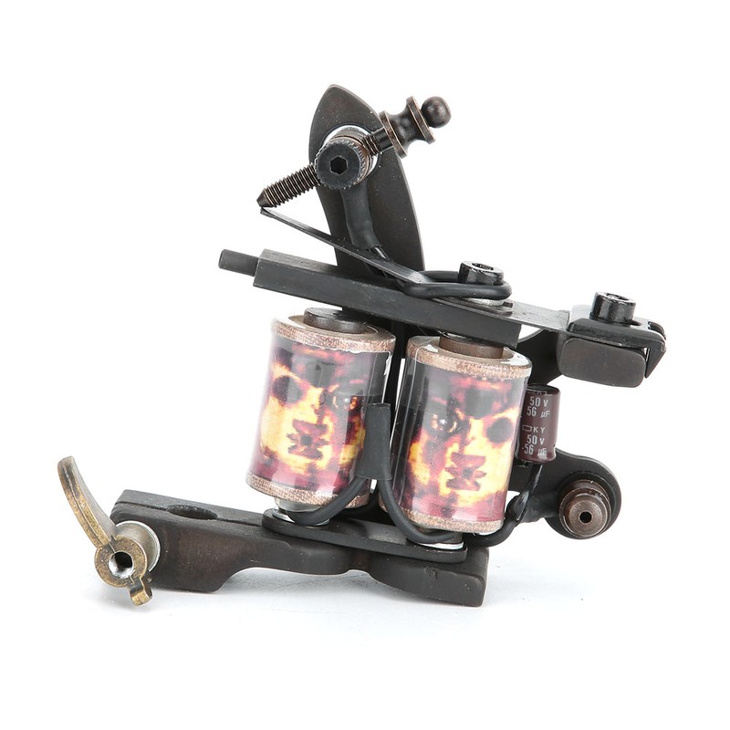 Pure Copper Manual Tattoo Gun Shader Liner Wrap Coils Machine