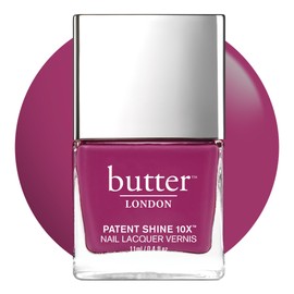 butter LONDON Patent Shine 10X Nail Lacquer Polish, Bonkers (Magenta-Red) - Gel-Like Finish & Chip-Resistant Nail Lacquer Helps Protect & Strengthen Nails - Non-Toxic & Cruelty-Free (0.4 Fl Oz)