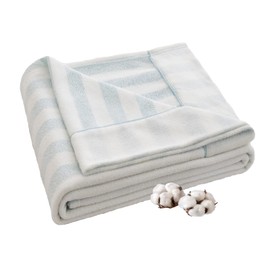 Towel Blanket, Single, 100% Cotton, Toweling Fabric, Skin, Sweat Absorbent, Moisture-Absorbent, Breathable, Soft to the Touch, Fluffy, Washable, Refreshing, Antibacterial, Odor-Resistant, Mokomoko,