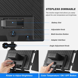 2Pack LED Video Light with Barn Door, 12.6in Bi Color 280 LED Bead 2400Lux 2500-6500K CRI 96+ Photography Video Lighting for Video Recording/Filming/Photoshoot Shooting/Live Streaming/YouTube