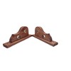Genérico Juego De Cortineros Madera Cedro Natural Barnizado 2pz Moderno
