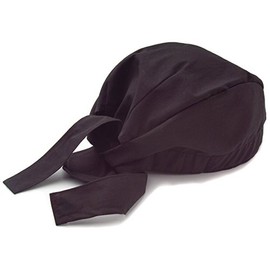 Chef Tie Back Cap, Black
