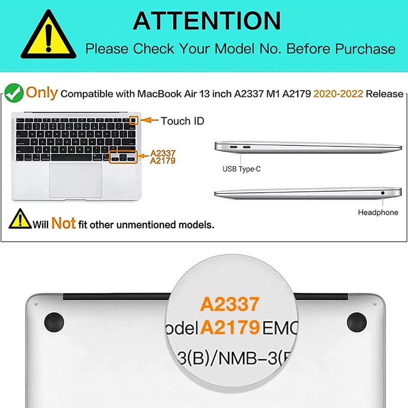 MOSISO Compatible with MacBook Air 13 inch Case 2022 2021