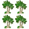 Mizhang Coconut Tree Knobs 4 Pcs Metal Tree Shaped Pull