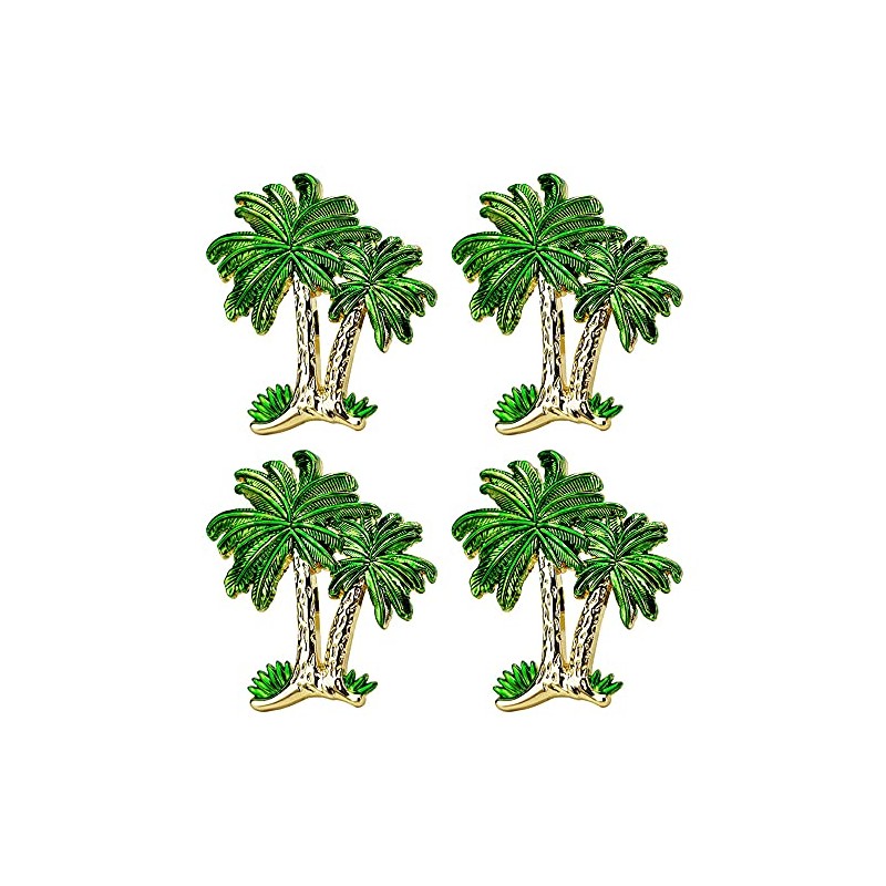 Mizhang Coconut Tree Knobs 4 Pcs Metal Tree Shaped Pull