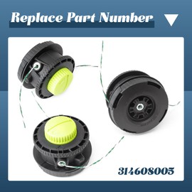 Esttlamer 314608005 Trimmer Head Kit Compatible with Ryobi 40V Ry15526 Ry15526Vnm Ry15527 Ry15527Vnm String Trimmers 2004+, Reel Easy Bump Feed