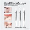 22 Pcs Pimple Popper Tool, Blackhead Remover Acne and Zit