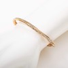 rose gold Cuff Bangle Bracelets for Women Rhinestone Clear Crystal