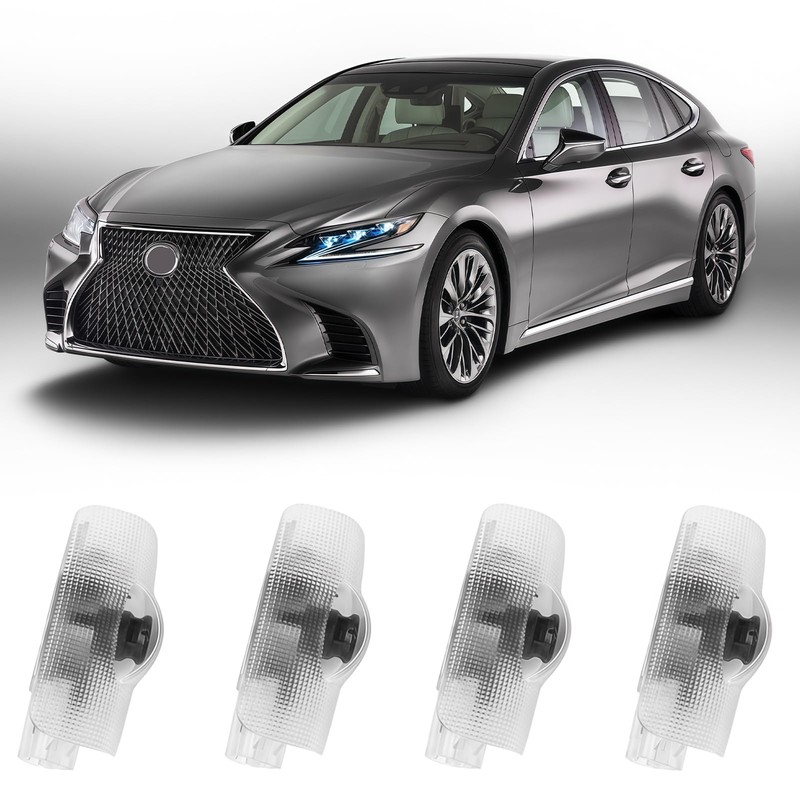 4Pcs Car Door Lights Logo Projector Compatible with LS/ES/is/LX/RX/GS/GX/RC/UX Car