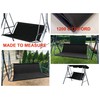 Replacement Swing Seat Cover for Garden Swing Black 120 x