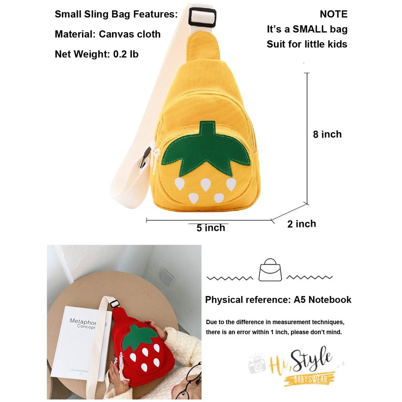 Hiflyer Small Sling Backpack, Rabbit Strawberry Design, Mini Backpack for