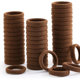 100 Pcs Ligas para Cabello Elásticas, Donas para el Cabello Mujer (Marrón)