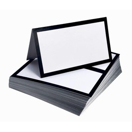 Tented Place Cards - 50 pack - Folded Place Cards are ideal for Wedding Place Cards, Buffet food label, Banquet tables, Cocktail Parties, and Name Cards. Made of 14 pt. Matte Card Stock.