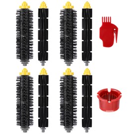 Yakerooter Replacement Parts Brush for IRobot Roomba 600 Series 694 692 690 680 675 665 660 655 650 640 630 625 621 620 615 614 610 606 605 & 700 Series 790 780 770 760(4 Sets Bristle & Beater Brush)