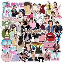 Huayao Pack of 50 Singer Harry Styles Waterproof Stickers for Laptop DIY Luggage Fridge Skateboard Decor Toy Graffiti Stickers