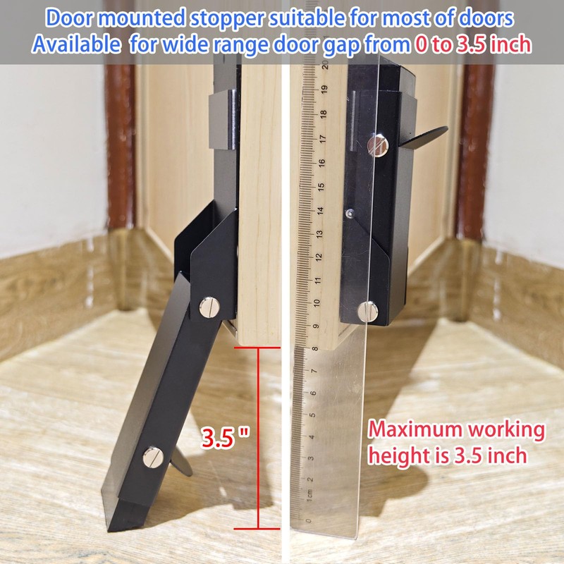 Door Stoppers Adhesive, Kick Down Door Stop Holder Keep Door