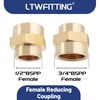 LTWFITTING Brass BSP Pipe Fitting 3/4 x 1/2 Female BSPP